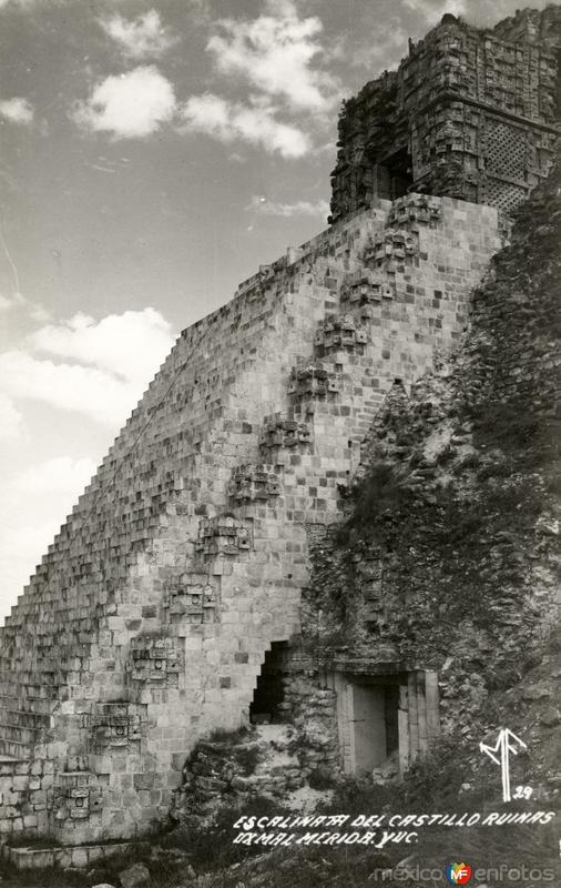 Fotos de Uxmal, Yucatán: Escalinatas del Castillo