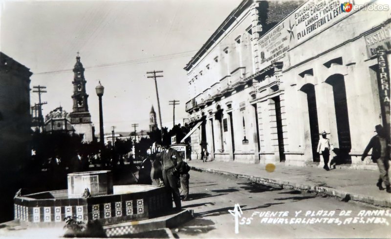 Fotos de Aguascalientes, Aguascalientes: Fuente y plaza de armas.