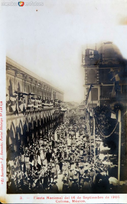 Fotos de Colima, Colima: Fiesta nacional del 16 de Septiembre de 1905