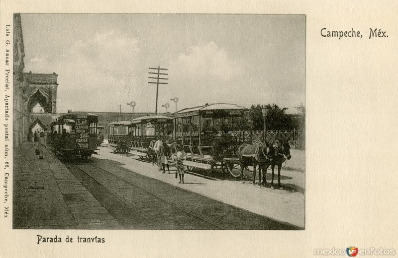 Fotos de Campeche, Campeche: Parada de tranvías