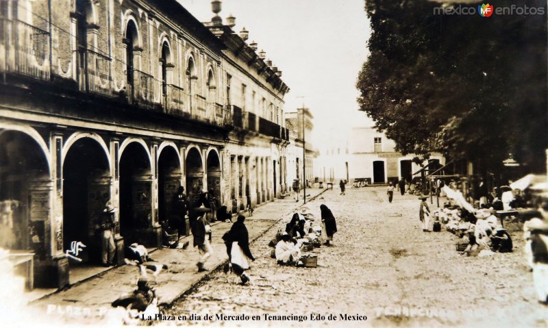 Fotos de Tenancingo, México: La Plaza en dia de Mercado en Tenancingo Edo de Mexico fechada en 1929