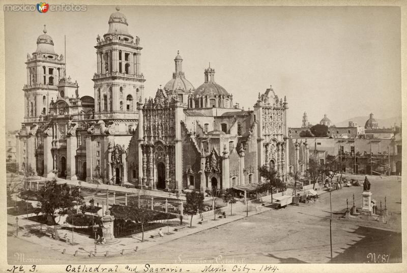 Fotos de Ciudad De México, Distrito Federal: Catedral Metropolitana y Sagrario (1884)