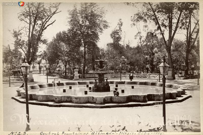 Fotos de Ciudad De México, Distrito Federal: Fuente central de la Alameda (1884)