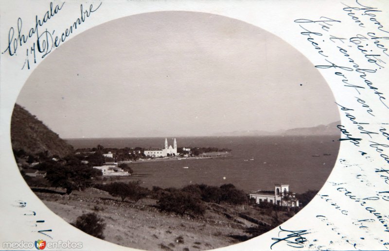 Fotos de Chapala, Jalisco: Panorama. ( Circulada el 17 de Diciembre de 1906 ).