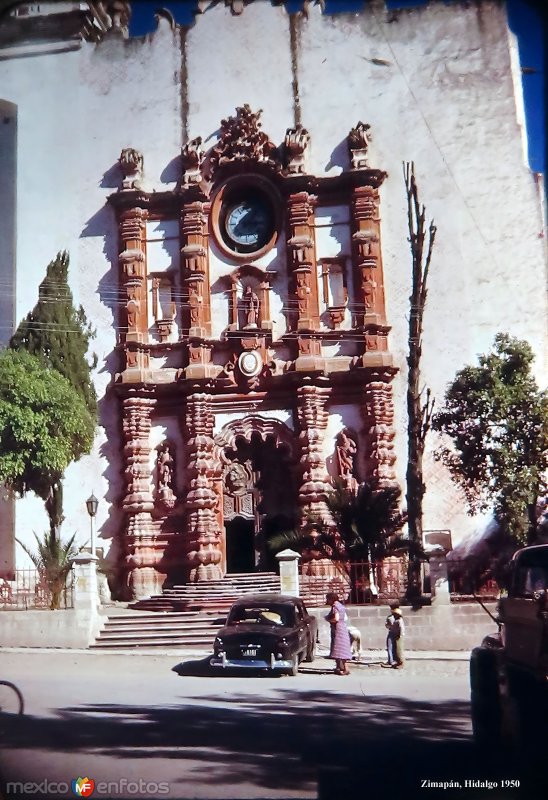 Fotos de Zimapán, Hidalgo: Fachada de La Iglesia 1950.