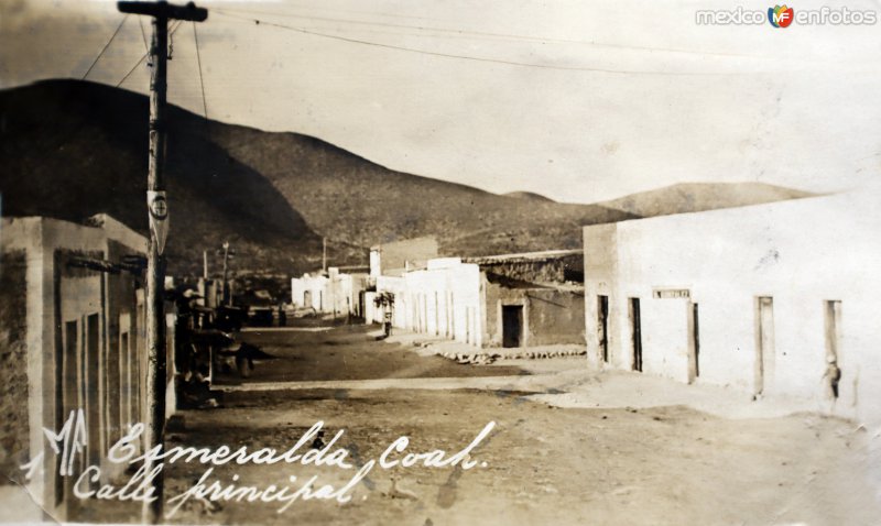 Fotos de La Esmeralda, Coahuila: Calle principal.