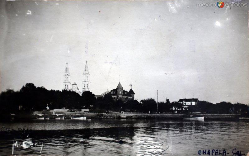 Fotos de Chapala, Jalisco: Panorama. ( Circulada el 21 de Abril de 1924 ).