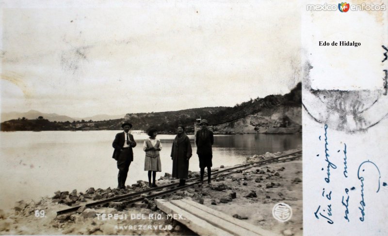 Fotos de Tepeji Del Rio, Hidalgo: Escena junto al Lago. ( Circulada el 7 de Octubre de 1925 ).