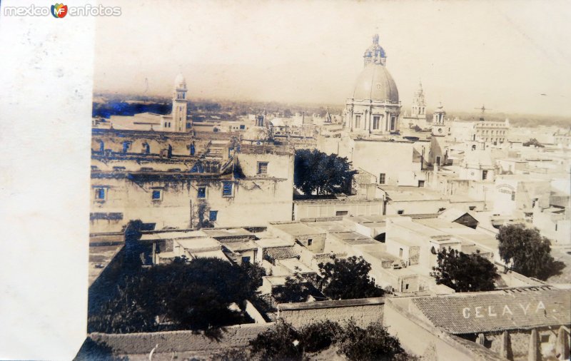 Fotos de Celaya, Guanajuato: Panorama.( Circulada el 25 de Junio de 1909 ).