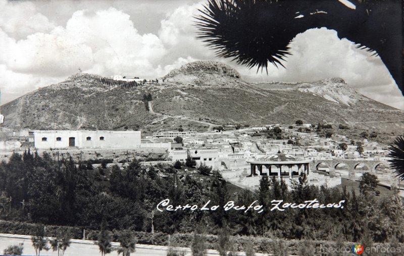 Fotos de Zacatecas, Zacatecas: Cerro de la Bufa. ( Circulada el 27 de Octubre de 1950 ).