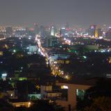 Vista del centro de Monterrey desde el Obispado