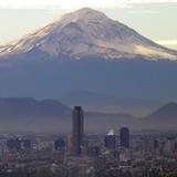 Vista del volcán Popocatépetl