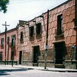 Casonas antigüas en la plaza de la Conchita. Coyoacan, Distrito Federal