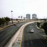 Blvd. Atlixcayotl y rascacielos en la zona de Angelopolis. Puebla, Puebla