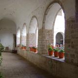 Pasillo del claustro bajo del ex-convento de San Miguel. Acatlán, Hidalgo