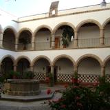 Reloj de sol en el claustro del ex-convento de Tulancingo, Hidalgo