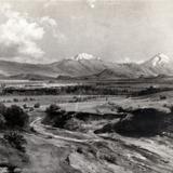 Los volcanes desde el Valle de México