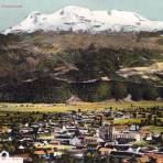 Vista panorámica de Amecameca y el Iztaccíhuatl
