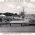 Hundimiento del Muelle Fiscal en 1902