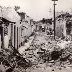 Destrucción en la Calle Venustiano Carranza por el sismo de 1941