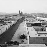 Vista panorámica de Chihuahua desde la Casa de Moneda (por William Henry Jackson, c. 1888)