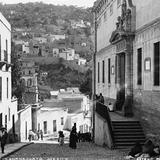 Calle Cuesta de Mendizábal y Alhóndiga de Granaditas (por William Henry Jackson, c. 1888)