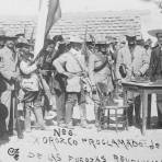 Abraham González, Pascual Orozco, Rodolfo Fierro y Francisco I. Madero en la Hacienda de Bustillos, Chihuahua