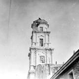 Faro Benito Juárez dañado por el bombardeo estadounidense durante la invasión al puerto (1914)