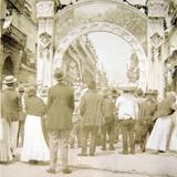 Arco triunfal de la Tabacaleria el BUEN TONO Mexico D F en desfile del 16 de Sep-1912