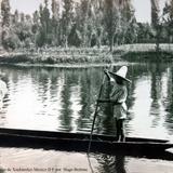 Los Canales de Xochimilco Mexico D F por el fotografo Hugo Brehme ( Fechada el 20 de Octubre de 1921 )