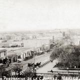 Calle 16 de Septiembre y Plaza de Armas, desde el campanario de la Misión de Guadalupe