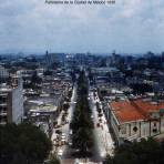 Vista panorámica desde el Ángel de la Independencia, hacia la Calle de Florencia (1956)