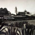 La parroquia de Cholula, Puebla.