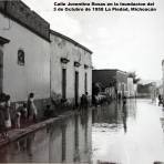 Calle Juventino Rosas en la Inundacion del 3 de Octubre de 1958 La Piedad, Michoacán