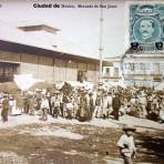 Meercado de San Juan por el fotografo Felix Miret ( Circulada el 12 de Agosto de 1918 )