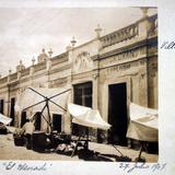 El mercado Villa de Guadalupe Ciudad de México ( Circulada el 24 de Julio de 1907 ).