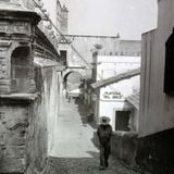 Escena callejera de Taxco, Guerrero .