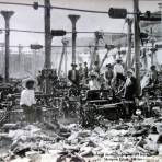 Fabrica destruida despues del Incendio  Metepec, Edo de México ( Fechada el 14 de Marzo de 1913 ).