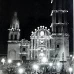 La Catedral de Santiago la noche del 6 de Agosto en Saltillo Coahuila .