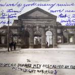 Oficina de Correos destruida por el fuego durante La Revolucion Mexicana el dia 9 y 10 de Mayo de 1911 .