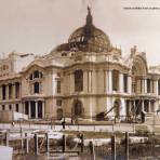 Palacio de Bellas Artes en plena construccion Ciudad de México.