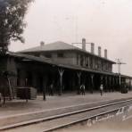 Estacion del Ferrocarril ( Circulada el 19 de Diciembre de 1927 ).