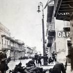 Peleando en la calle durante la captura de Veracruz ( Fechada el 21 y 22  de Abril de 1914 ).