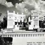 Fuente del parque de Las Americas. ( Circulada el 15 de Diciembre de 1938 ).