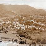 Panorama de Jacala, Hidalgo. ( Circulada el 10 de Abril de 1955 ).