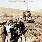 Escena ferroviaria en la ruta Guadalajara Ocotlán, Jalisco