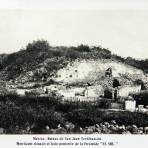 Ruinas Arqueologicas de Teotihuacan por el Fotógrafo Felix Miret.  ( Circulada el 27 de Diciembre de 1911 ).